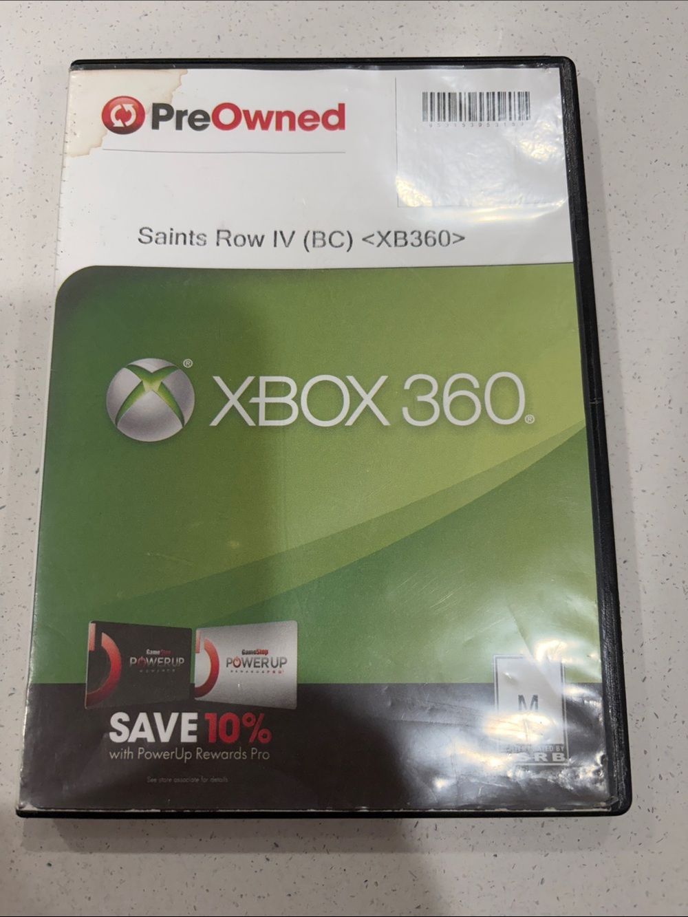 Xbox 360 Saints Row IV PreOwned Game Case - Green